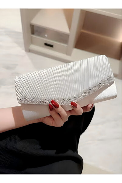 DOMEET Womens Clutch Bag, Sparkly Evening Clutch Purse, Champagne Shoulder Ba...