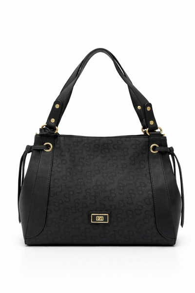 louisiana polo Silver Polo Women's Bag Monogram Patterned Black 1044