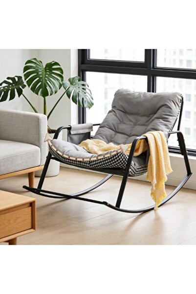 Mtanvxay أريكة سرير هزازة مزدوجة مبطنة بنقشة مربعات هاوندستوث مع حقيبة تخزين،...