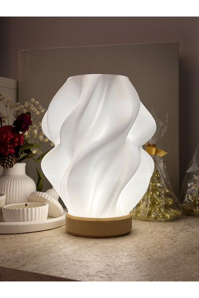 Polyform AURA - USB LED,li Premium Tasarım Dekoratif Abajur