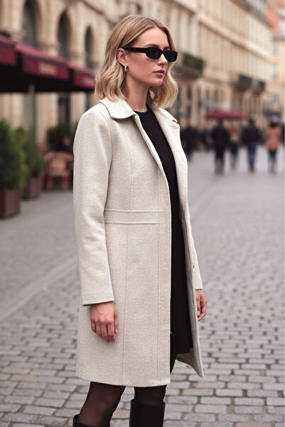 Toridas Dikiş Detaylı Tasarım Kaşe Kaban