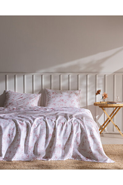 Madame Coco Μικρό Μονό Σετ Πικέ από Βαμβάκι με Στάμπα Ecocell - Πούδρα