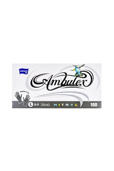 Matopat Set of 2 x 100 Disposable Nitrile Gloves, Matted, Powder-Free, Size L...