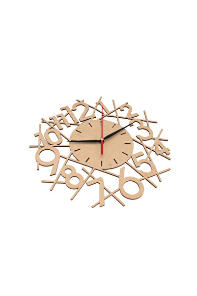 Amco Wooden clock with thorn pattern 30 x 30 x 2.5 cm