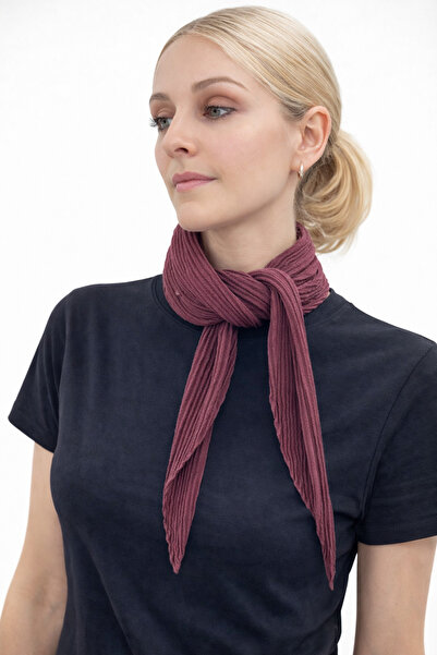nehir eşarp Pliseli Mevsimlik Fular Bandana 55x55 Cm