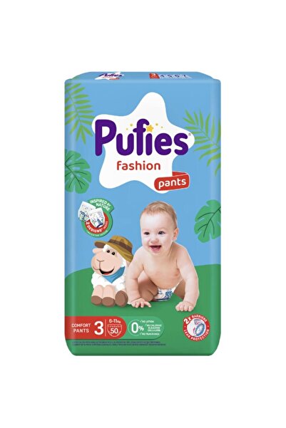 Pufies Fashion Maxi Panty Diapers, Size 3 Midi, 6-11 kg, 50 Pieces