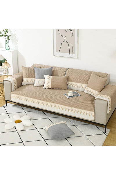 Generic Sofa Cover Sofa Cushion Solid Color Seat Cushion Modern Plush Thicken...