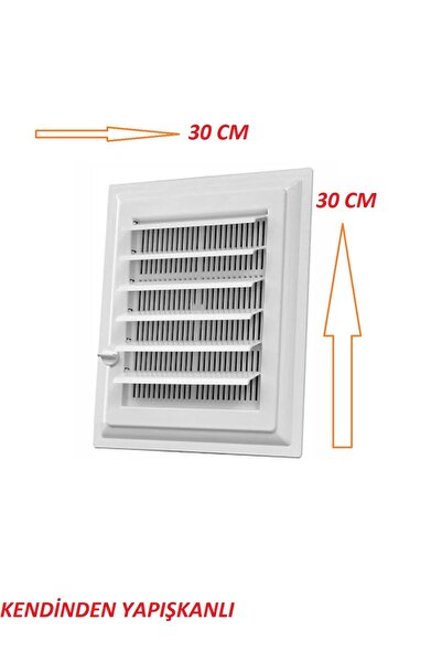 PANJURMEN MENFEZ 30 X 30 BANYO TUVALET HAVALANDIRMA PANJURMATİK BEYAZ AÇILIR ...