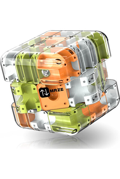 Coolden Labirint puzzle 3D 2in1 cu bile rotitoare, cub magic mare, jucarie in...