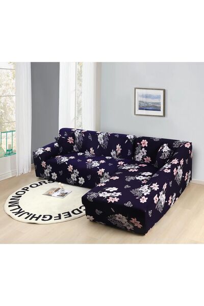 ANATOLIATEKSTILE Elastic Corner Sofa Cover M+L, L(180*230)+M(145*200) with el...