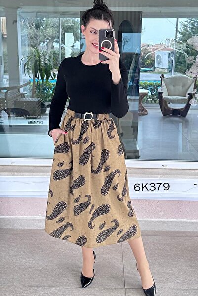 İnce Topuk Steel Knitted Top and Satin Bottom Dress 6K379