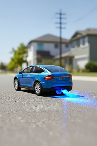 ROZİTOYS Kutulu 1:22 Sesli Ve Işıklı Buharlı Araba Mavi