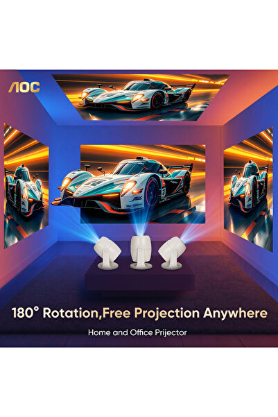 Aoc A0C Mini Smart Projector Android 12.0 with 8000+ AppsNetflix YouTube Stre...