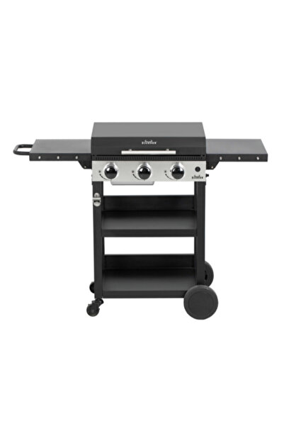 Big Horn شواية غاز بلانشا بثلاثة مواقد مع عربة