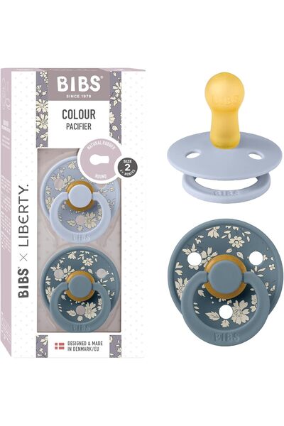 Bibs x Liberty 2 PACK Colour Capel Latex Size 2 Dusty Blue Mix
