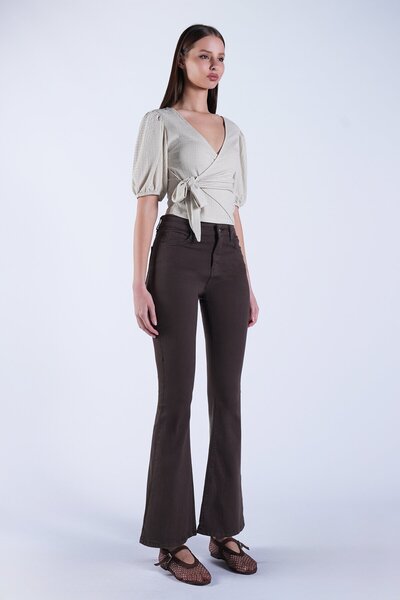 VAGGON 5-Pocket Full Lycra Flared Jeans