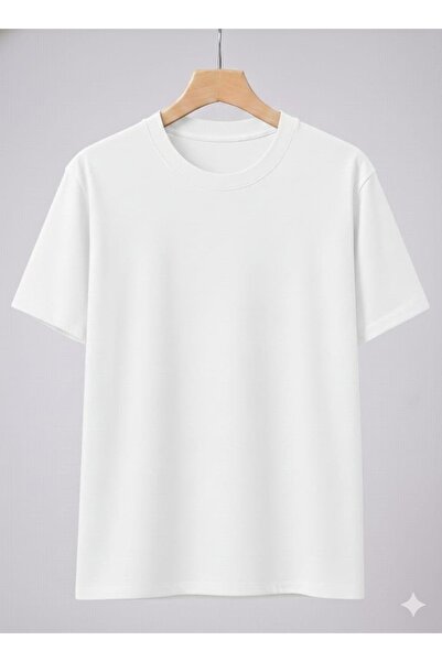 bb butik basic Unisex Ανδρικό - Γυναικείο Βασικό Βαμβακερό Μπλουζάκι με Υφή Τ...