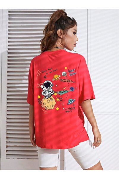 AZIZI TEKSTIL Unisex Galaxy Design Printed Tshirt