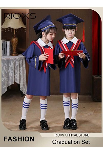 RIOXS Graduation Gown for Kids, Boys' Girls' Graduation Clothings Set, Presch...