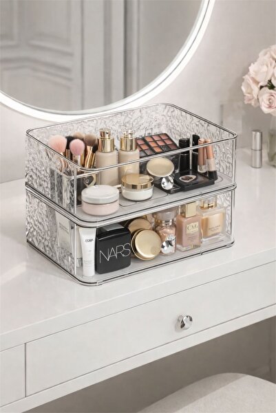 Bayev Muse 2-Piece Drawer Makeup Organizer - Cosmetic Office Bathroom Cream O...