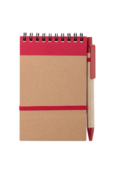 COLLECTİON Blocnotes A6 rosu 70 de pagini din hartie reciclabila, cu pix din ...