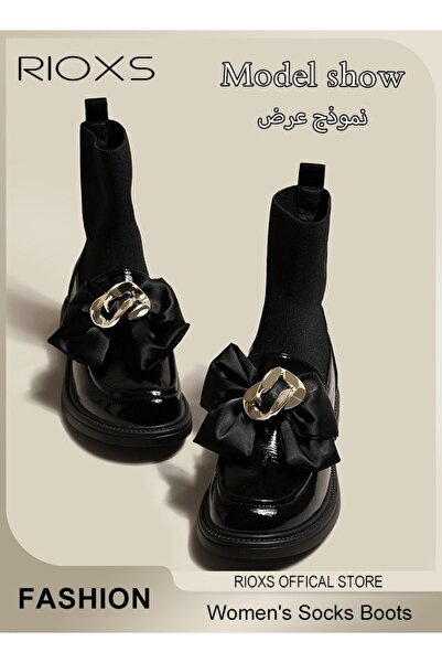 RIOXS Chelsea Boots for Women, Platform Chunky Ankle Boots, Fashion Women's B...