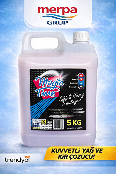 Magic Time SİHİRLİ YÜZEY TEMİZLEYİCİ | Ağır Kir, Yağ, Pas Sökücü | 5 KG | MER...