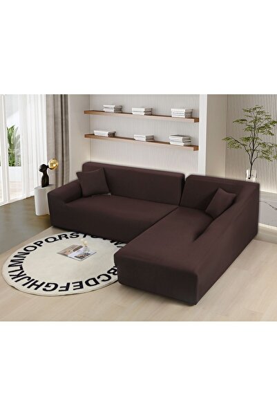 ANATOLIATEKSTILE Husă Canapea Colțar Elastică M+L, L(180*230)+M(145*200) cu e...