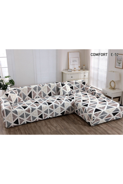 ANATOLIATEKSTILE Elastic Corner Sofa Cover M+L, L(180*230)+M(145*200) with el...
