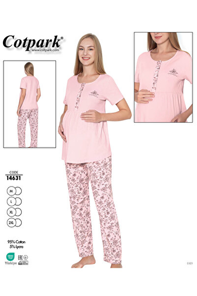 Cotpark Women's Cotton Maternity and Postpartum Pajama Set - Top and Bottom S...