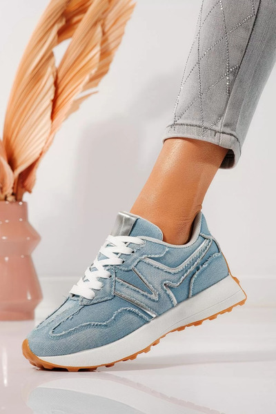 Zaira Women's blue sneakers made of eco-leather Clare #24295 - 40