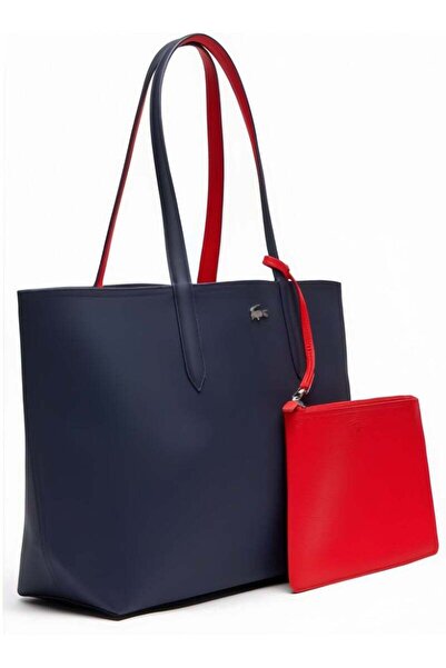 A313 Women's Double-Sided Two-Tone Large Capacity Handbag, Black/Red