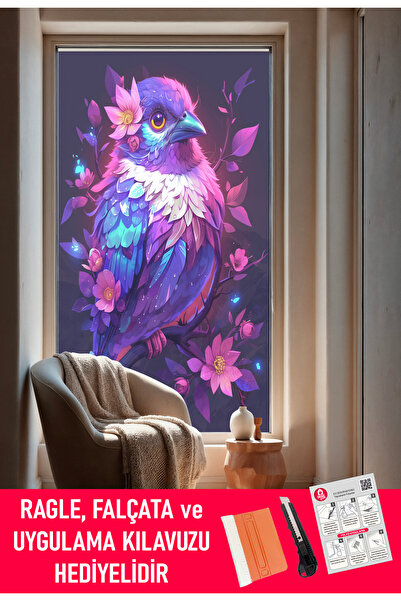DEGE HOME Transparent, Pattern Printed, Adhesive Foil. Shower Cabin, Balcony,...