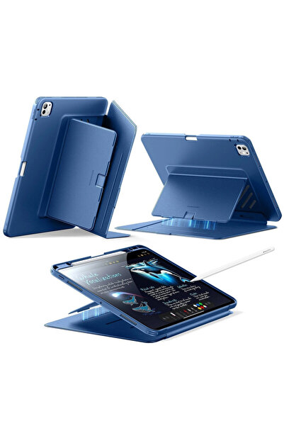 ESR Husă hibridă cu clapă pentru stilou, pentru iPad Pro 11 (2024), albastră