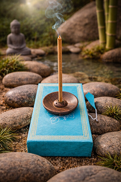 NO BRAND Tibetan Nag Champa Scented Sticks + Wooden Holder