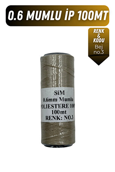 Onur Deri El Dikişi İçin Mumlu İplik 0.6mm 100mt Tüm Renkler, Hediye 1 adet S...