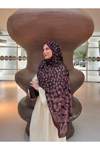 Mira İpek Desenli Bambu Kraş Şal Tok Duran Kadın Şal