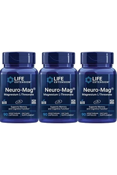 Life Extension نيورو-ماج مغنيسيوم إل-ثريونات، 90 حبة (عبوة من 3)