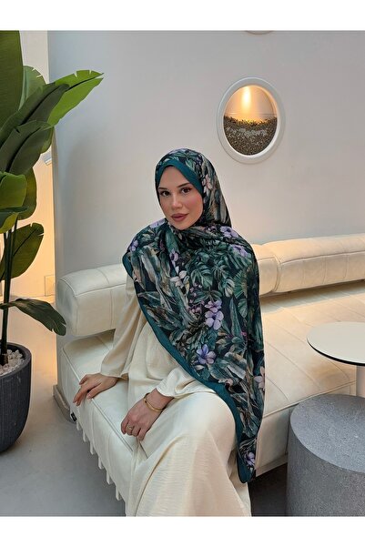 Mira İpek Desenli Bambu Kraş Şal Tok Duran Kadın Şal