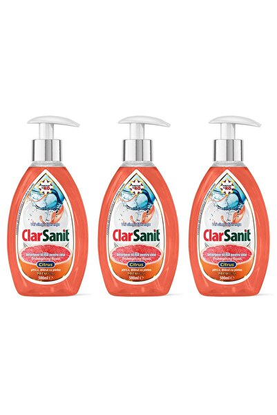 clarsanit SET OF 3 - Citrus Dishwashing Detergent 500ml