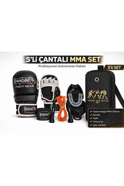Dragondo MMA Tornado Kaplumbağa Eldivenli 5’li Çantalı Set – Fistanger Profes...