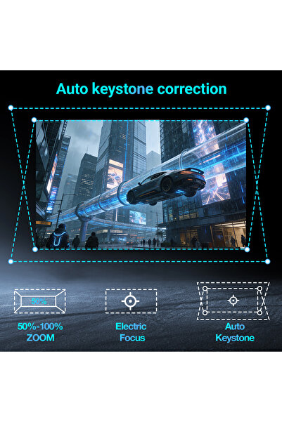 Aoc Smart Projector WiFi6 BT 5.2 4K Support 15000Lumens Portable Outdoor Dual...