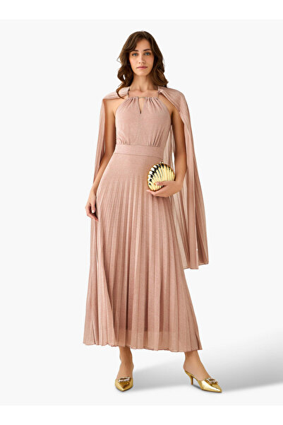 Iconic A-line Maxi Dress with Cape