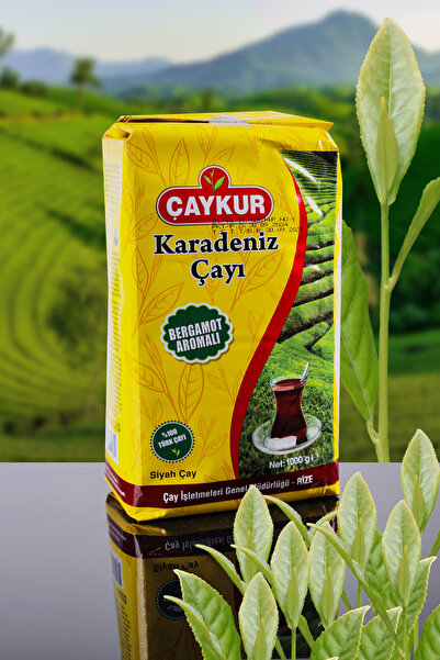 Çaykur شاي البحر الأسود 1000 جرام بنكهة البرغموت 10 قطع (1 علبة)