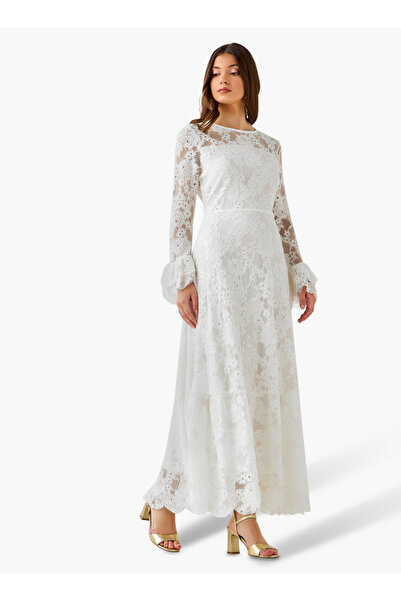 FAV Lace Women Dress with Bell Sleeves