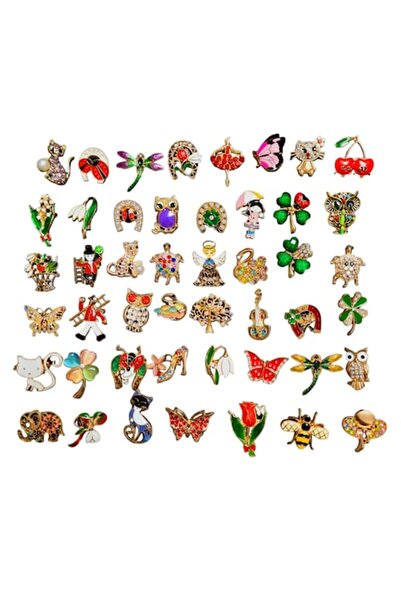 Buchet dulce Set of 48 brooches for martisor, various models, with 48 martiso...