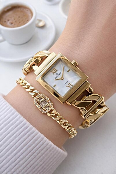 Essence Kadran 2 Year Warranty 3 Atm Water Resistant Women's Wristwatch+Brace...