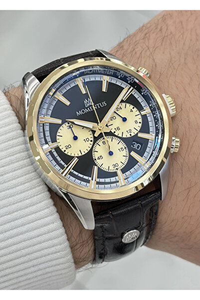 Momentus Orijinal Kahverengi Deri Kordon 10ATM Su Geçirmezlik Erkek Kol Saati...