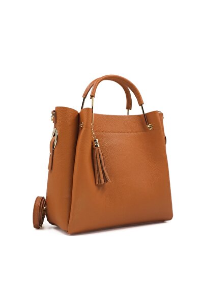 Posete Fagaras Bryna Leather Purse - Cognac, Casual Bag Made of Genuine Leath...