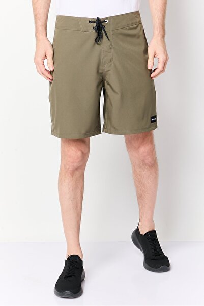 Hurley Men Sportswear Fit Brand Logo Basic Shorts, Olive